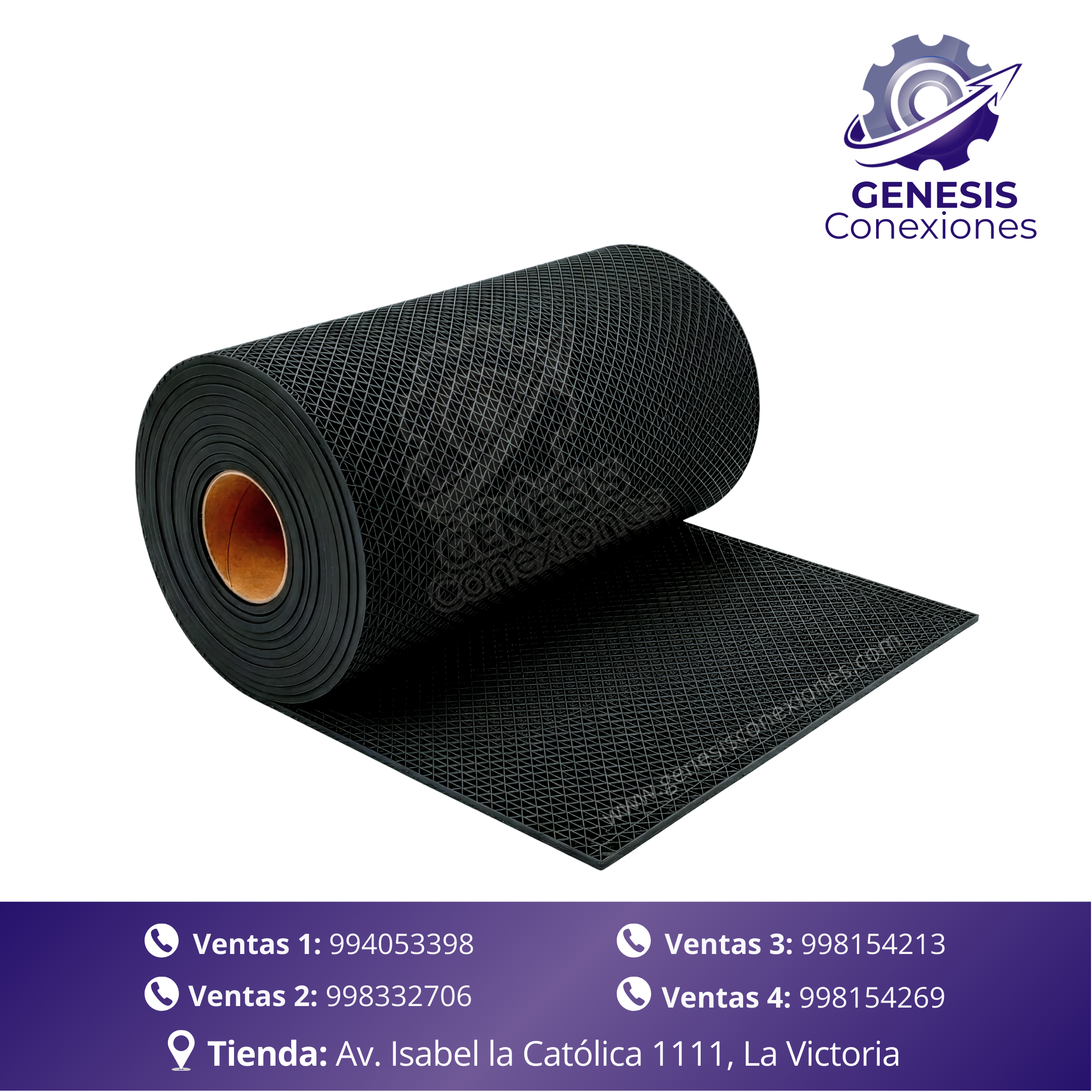 Piso Wet Zonas Húmedas PVC Negro (PW 102)