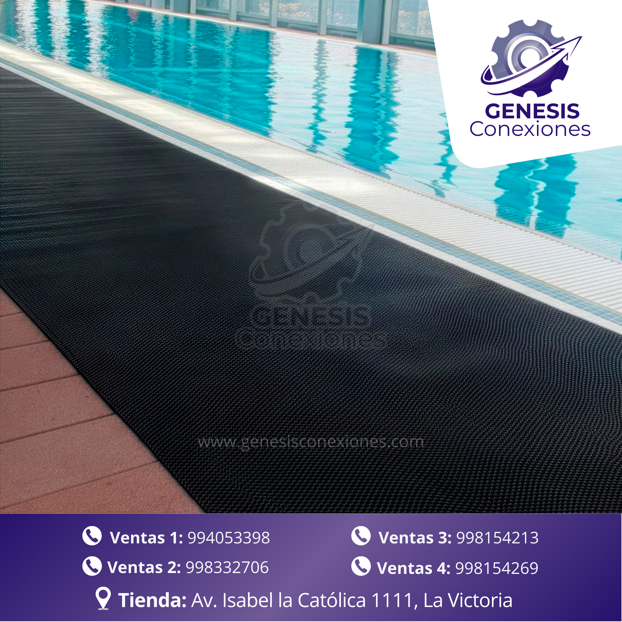 Piso Wet Zonas Húmedas PVC Negro (PW 102) - Image 3