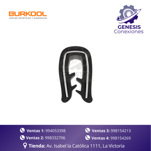 Burlete PVC greca gris BURKOOL (PBP 542G)