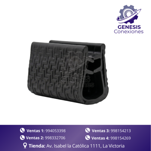 Burlete PVC greca negro (PB 542N-2)
