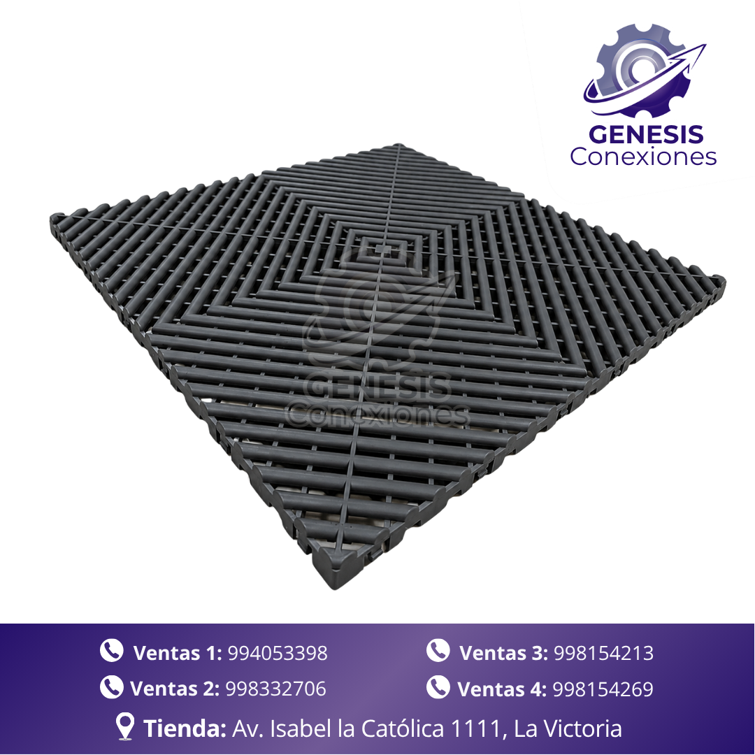 Piso Modular con Drenaje de Polipropileno Negro (PIMODRE 500N) - Image 2