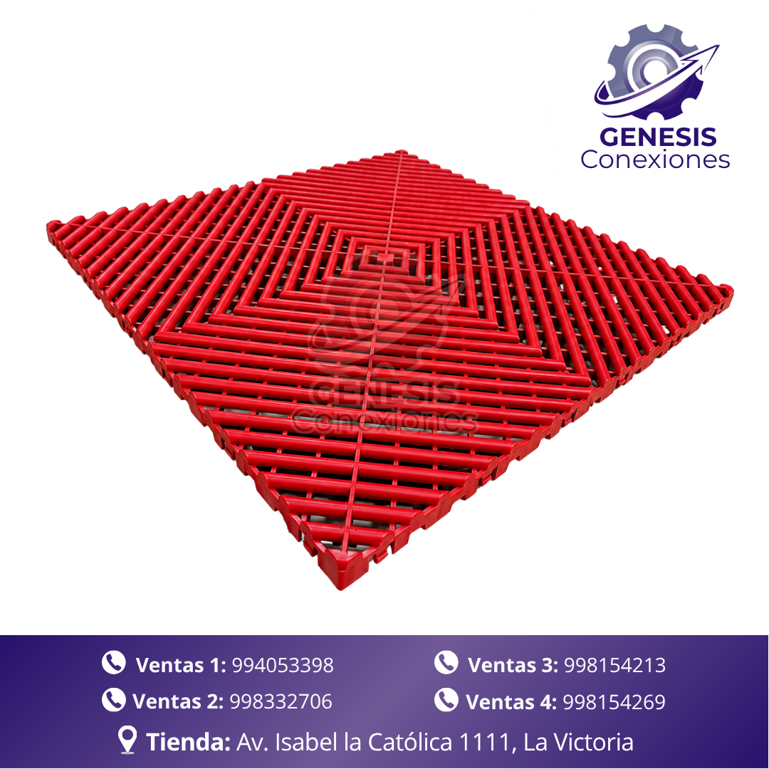 Piso Modular con Drenaje de Polipropileno Rojo (PIMODRE 500R) - Image 2